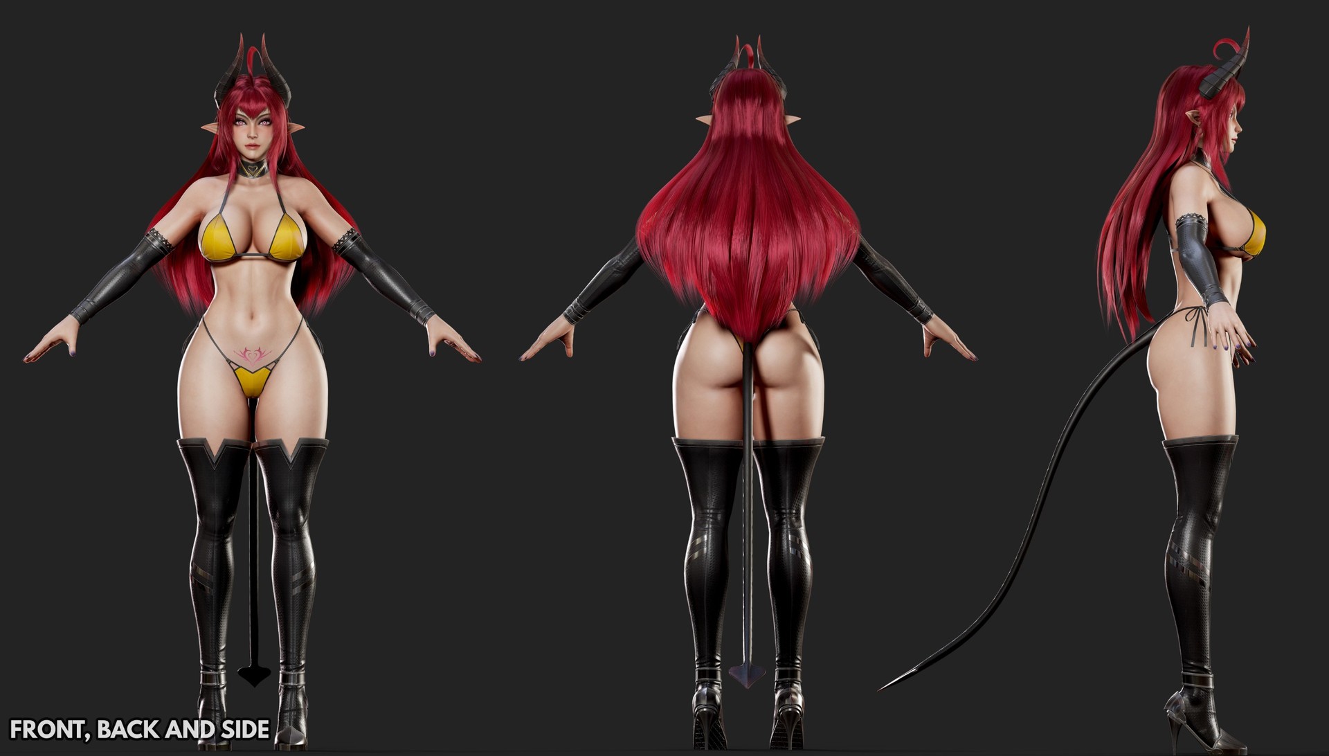 成套集合-RyanReos系列 美女 模型 集合 女性 PBR 精致 3D模型PBR