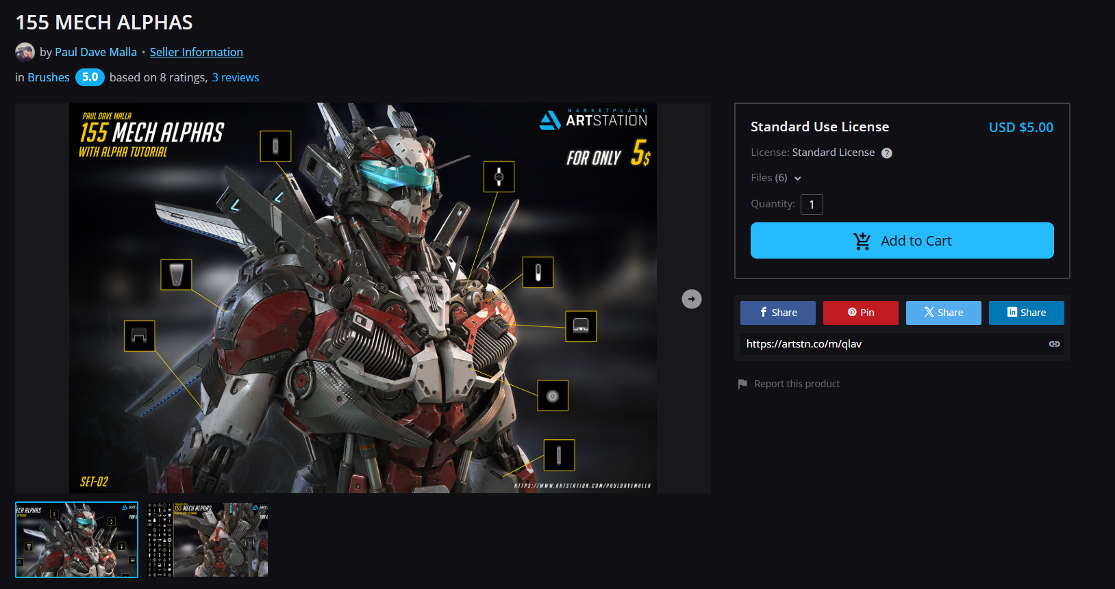 155 MECH ALPHAS  zbrush硬表面alpha笔刷