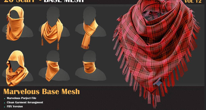 20 Scarf BASE MESH – VOL 12丨MD围脖兜帽