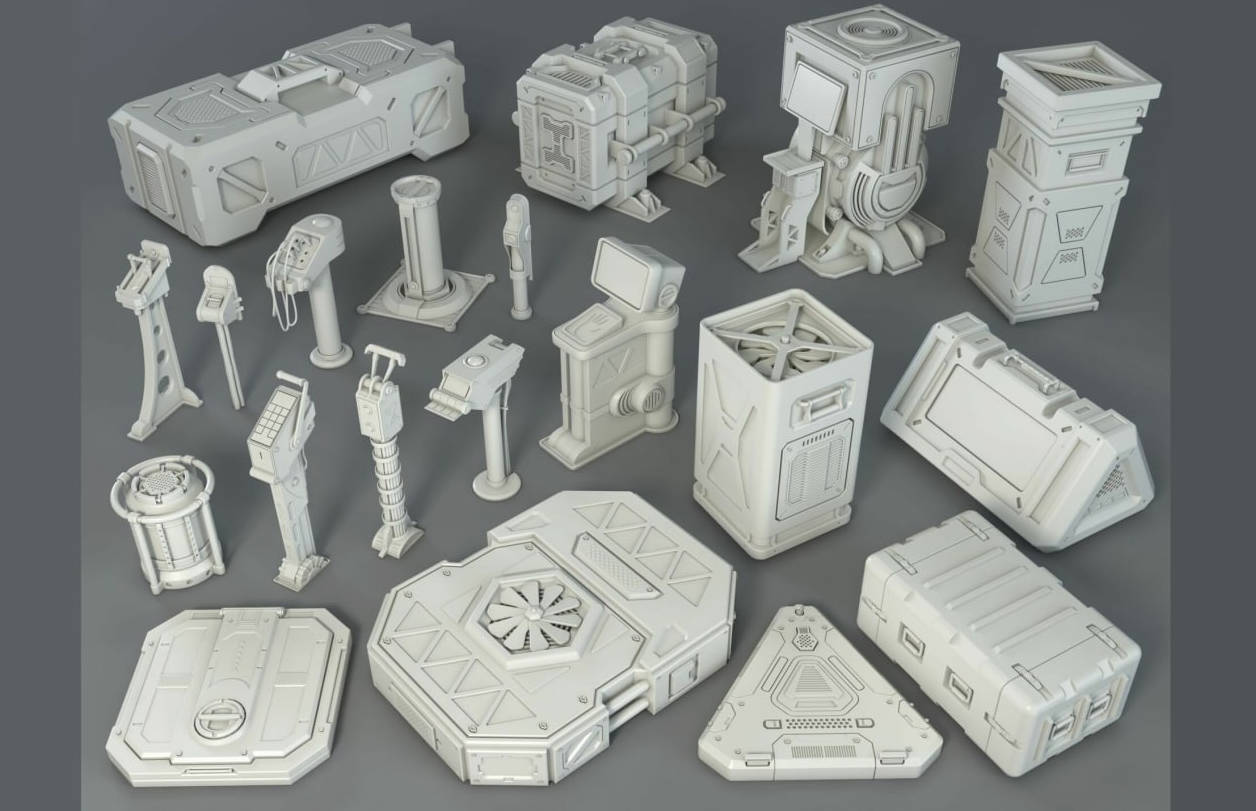 blender工厂主题模型