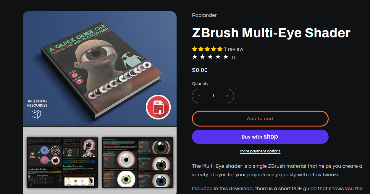 ZBrush Multi-Eye Shader