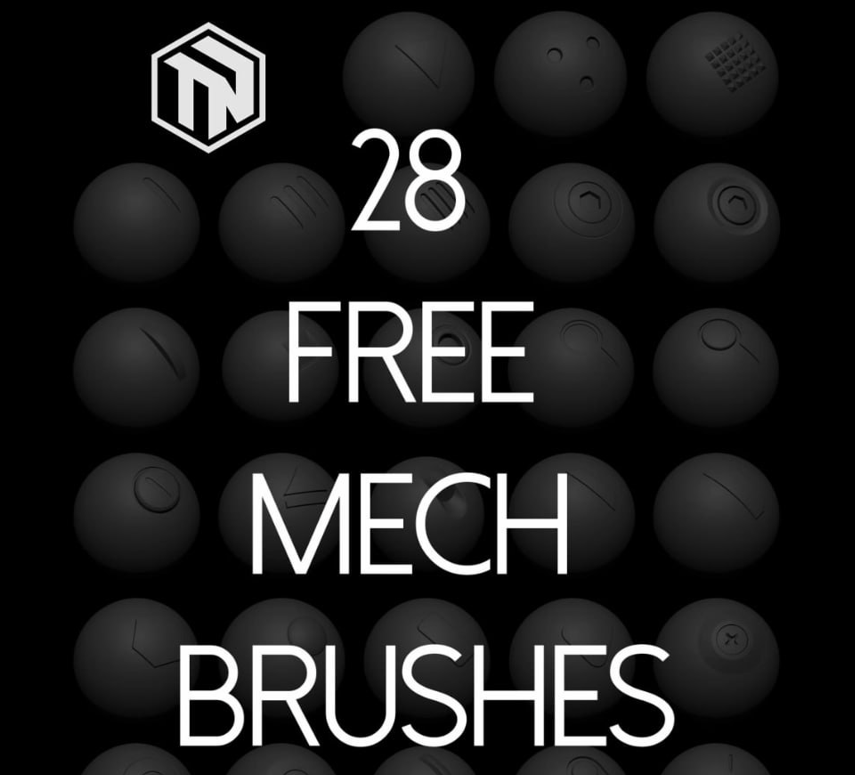 mechBrush丨zbrush机甲相关笔刷